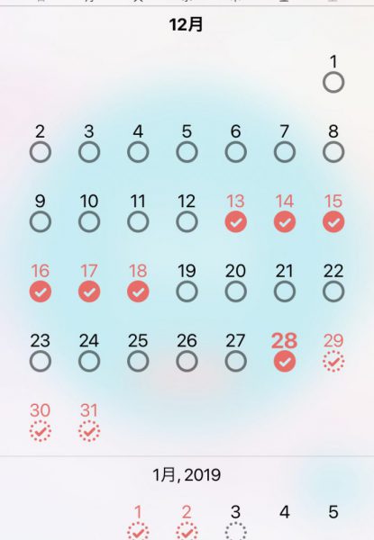 Flo 生理日管理アプリ カレンダー（使い方）